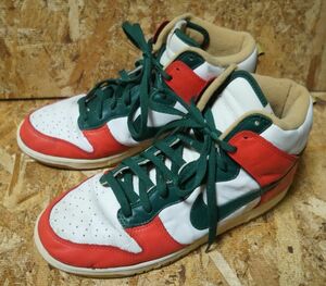 Nike WMNS DUNK HI 308437-131 X'mas US11.5 白/赤/緑 ナイキ　ダンクハイ