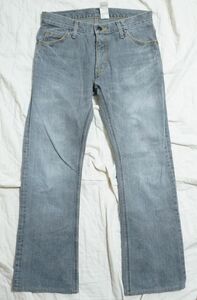 良品 日本製 Lee 33102 W30 黒 綿×麻 ブーツカット リー BOOTCUT MADE IN JAPAN