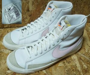 Nike 本革 BLAZER MID 77 VINTAGE US10 28cm 白/ピンク ナイキ ブレーザーミッド BQ6806-108