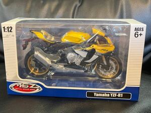 1/12スケール YAMAHA YZF-R1 ヤマハ ダイキャストバイク ミニカー オートバイ ストロボカラー R-1 完成品