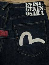 ※EVISU GENES OSAKA エヴィス エビス 大黒刺繍＆カモメペイント セルビッチ デニムパンツ 濃紺 大きいサイズ 36 　 BJBD.E_画像4