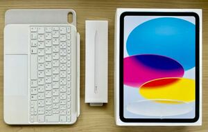 美品 iPad 第10世代 64GB Wi-Fiモデル ブルー AppleCare付帯済み ,Magic Keyboard Folio, Apple Pencil(usb-c)