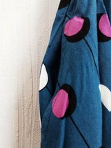 ap8241 ○送料無料 新品 Otonato オトナト フレア スカート 110cm ブルー ウエストゴム ゆったり 総柄 薄手 軽量 ポケット ボリューム_画像4