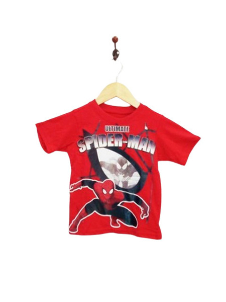ap7837 ○送料無料 新品 MARVEL マーベル SPIDER-MAN スパイダーマン ベビー Tシャツ サイズ2T 84~89cm相当 レッド Tシャツ 綿100%