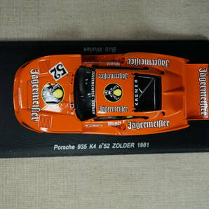 1/43 DRM ゾルダー2位 spark Porsche 935 K4 Jagermeister Kremer #52 Wollek 1981 Zolder ポルシェ クレマー イエーガーマイスターの画像4