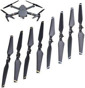 ようプロペラ- 2セット8ブレード- Pro Mavic 黒-クイックリリース折りたたみ式ウィング-飛行テスト済み-必須DJI D