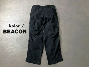  regular price 4.1 ten thousand *kolor / BEACON*paka ring poly- 100%b rhinoceros k pants * color *1