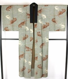 * gentleman thing *[ silk long kimono-like garment ]... want! Ise city sea . pattern .:64.5cm e-568