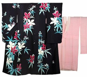  antique single . visit wear . long kimono-like garment one . one part embroidery .:63cm e-665