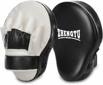 ZHENGTU ボクシングミット キックミット 黑 パンチングミットボクシング パンチンググローブ 格闘技 空手 練習用 運動不足_画像1