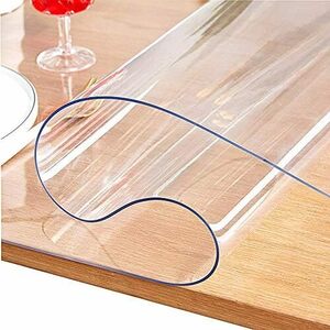 テーブル マット テーブルクロス 透明 JINCHEN ビニールマット 耐熱マット 透明1.0mm_サイズ:120*80cm カス