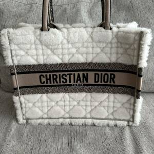 ディオール DIOR ブックトートクリスチャンディオール ファー ミディアム 