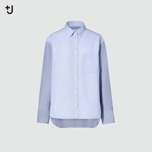 美品 UNIQLO ＋j シャツ ストライプ ジルサンダー ブルー