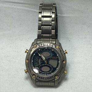 か115 EPSILON 腕時計 ALBA PANELIGHT V0850020 セイコー イプシロン パネライト