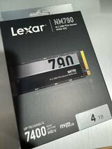 新品未開封未使用 レキサー Lexar m.2 NVMe SSD 4TB NM790 LNM790X004T-RNNNG Gen4x4 超高速品 最大7400MB/s送料無料_画像1
