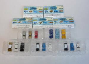 [5 piece set ] Tommy Tec 1/150 The * car collection 1 Gloria / Corona / Bluebird / Cedric minicar N gauge railroad model 