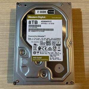 Western Digital Gold WD8004FRYZ 8TB 内蔵ハードドライブ 使用時間32,567H　(82)