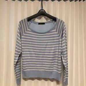 レディース& by P&Dトップス ボーダー ニット 長袖