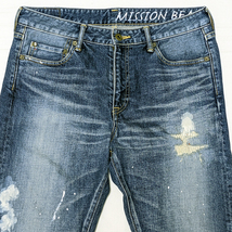 JAPAN BLUE JEANS J8717 Mission Beach CALIF 加工デニムパンツ S 美品 定価19,800円 ミッションビーチ ジャパンブルージーンズ_画像3