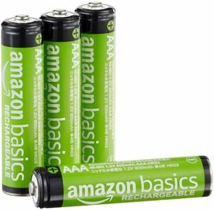 充電式ニッケル水素電池 単4形4個セット 充電池 最小容量800mAh ベーシック 約1000回使用 4本