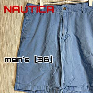 C880【NAUTICA】ショートパンツ【36インチ】ブルー