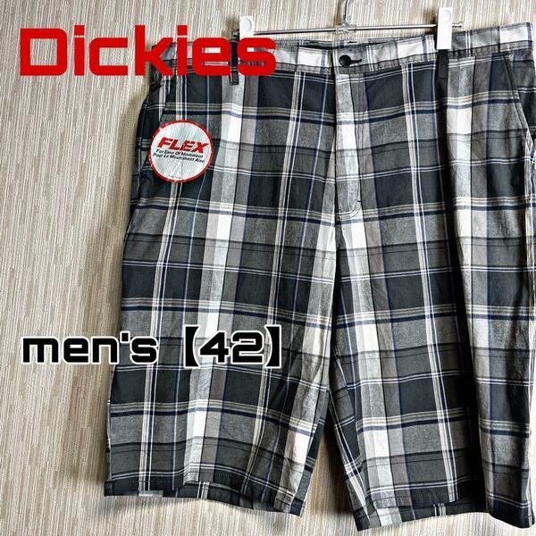 C992【Dickies】ショートパンツ【42インチ】チェック柄