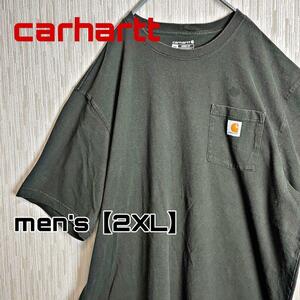 【H42】carhartt 半袖ポケットTシャツ【2XL】グリーン