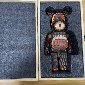 BE@RBRICK x カリモクx 400% by MEDICOM TOY ベアブリック fragment design 置物 ■ 中古 ■ 美品 ■ 箱付きの画像2