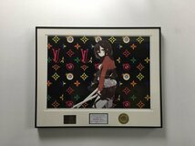 DEATH NYC 額付き 世界限定100枚 アートポスター 進撃の巨人 ミカサ・アッカーマン 可愛い lv ルイ・ヴィトン 現代アート_画像1