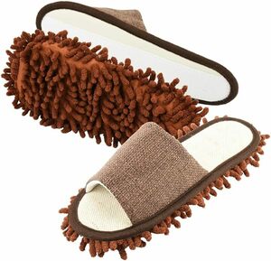  mop slippers ( Brown ).. while cleaning . taking .. aqueous surface tape demountable talent ... microfibre 