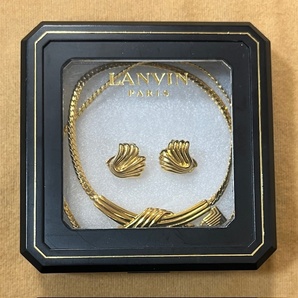 #8200A LANVIN ランバン ネックレス イヤリング セット 箱付き 美品の画像1