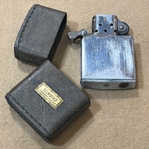 #8364　ZIPPO ジッポー　ライター　レザー　WINDPROOF LIGHTER　火花のみ確認_画像5