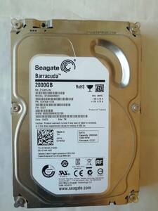 ★中古品★ 『Seagate BarraCuda』3.5インチ 2TB（2000GB）7200回転 HDD