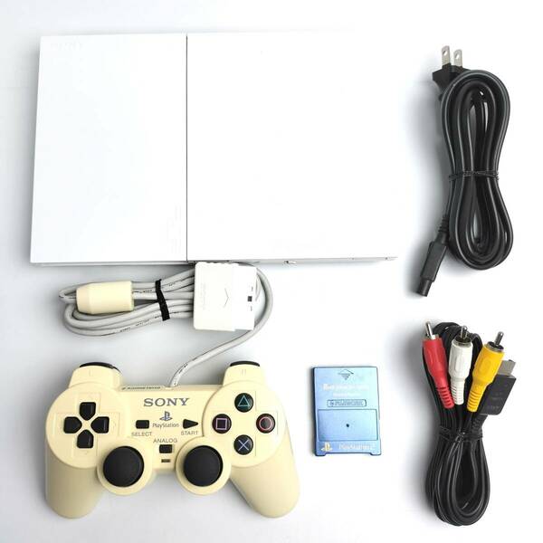 ★薄型★ 読み込み高速 PS2 最終生産型 SCPH-90000 セラミックホワイト PS2 プレステ2 PlayStation2 SCPH 90000 CW ホワイト 薄型