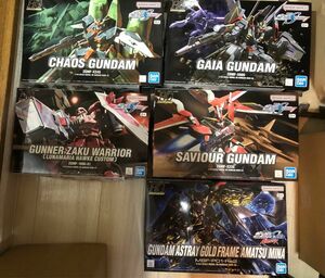 【新品】未組立セット hg セイバー + ガイア + カオス+ 天ミナ + ガナーザクウォーリア（ルナマリア・ホーク専用機