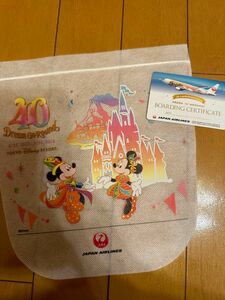 Jal40周年　証明書　ヘッドカバー ディズニー