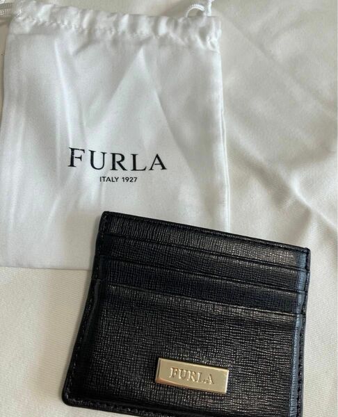 FURLA カードケース 黒 レザー