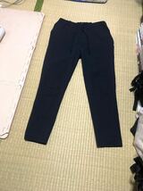 【The DUFFER of ST.GEORGE】TORAY EVALET SEERSUCKER SET UP PANTS 機能素材 東レ シアサッカー イージー パンツ M ネイビー 美品 15400_画像6