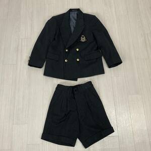 Y1017 beautiful goods BC COLLECTION Kids setup suit long sleeve waist rubber ( the back side ) lining equipped shoulder pad two tuck 120A ash wool 100% The Seven-Five-Three Festival go in . graduation ceremony 