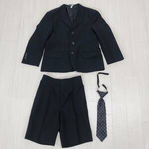Y1018 beautiful goods Ficce kids Kids setup suit long sleeve cleaning tag necktie attaching shoulder pad waist rubber ( the back side )120A black The Seven-Five-Three Festival go in . graduation ceremony 