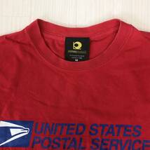 Y1128 美品 LICENSED PRODUCT メンズ トップス Tシャツ 半袖 薄手 伸縮性 アメリカ製 Mサイズ 赤 ロゴプリント綿100%スポーティカジュアル _画像8