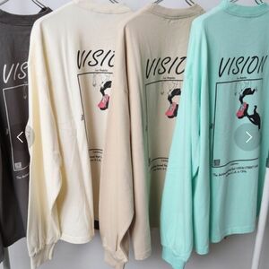 【VISION STREET WEAR】フロント&バックフォトプリント長袖T ロンT