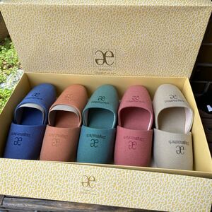  unused storage goods Elegance Paris slippers 5 pairs set made in Japan color difference retro nb