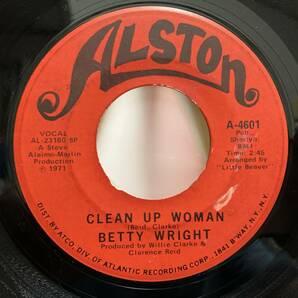 【7インチ】BETTY WRIGHT ☆ Clean Up Woman c/w I'll Love You Forever 71年 US Alston Records 輸入盤 アナログ R&B 名曲 小沢健二 良音の画像3