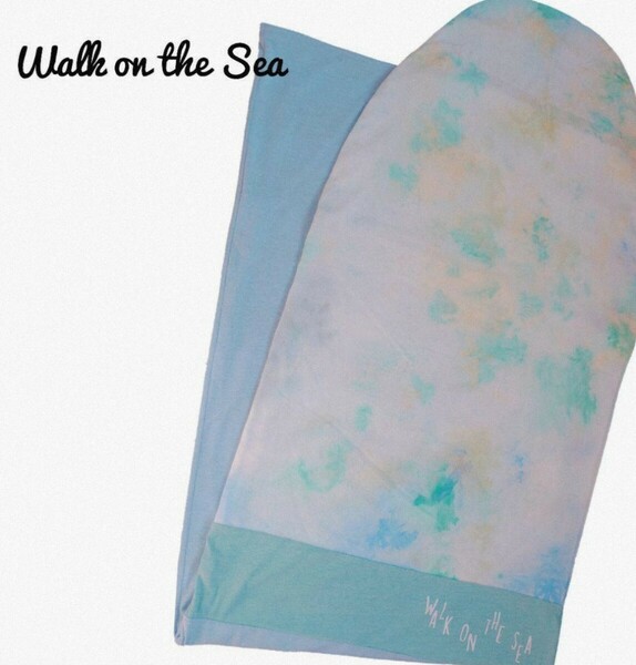 Walk on the Sea tie-dyeingニットソックス ラウンドノーズ　 ニットケース 220cm　手染め　1点物