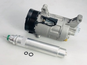 新品♪BMW　MINI　ミニ　エアコンコンプレッサー　ドライヤー　セット　オイル適量入　Oリング付　RA16　RE16　RF16　R50/52/53　特価