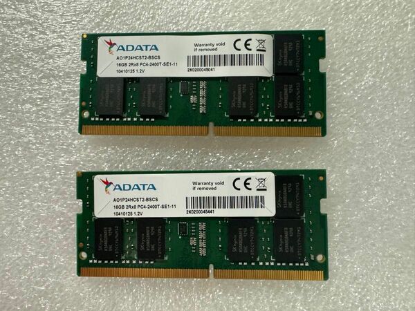 【動作確認済】16GB×2枚(32GB) ノート用　増設メモリー　