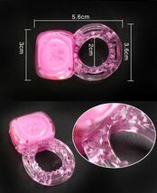 電動コックリング 仮性包茎矯正 勃起不全 早漏改善 防止 ペニス 亀頭露出 電動リングマッサージャー シリコン製 4個セット_画像2