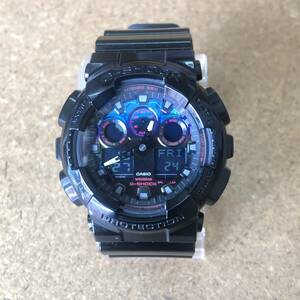 【CASIO】■カシオ G-SHOCK GA-100 SERIES GA-100RGB-1AJF　 腕時計 美品■