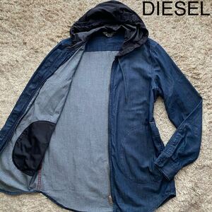  превосходный товар /M~L соответствует /DIESEL дизель Denim рубашка Denim жакет рубашка Parker Denim style индиго голубой жакет блузон 